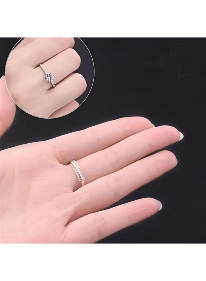 aeen 4-Piece Clear Ring Size Adjuster Set | Invisible Ring Guards for Loose Rings, Universal Fit Jewelry Sizers - Image 3