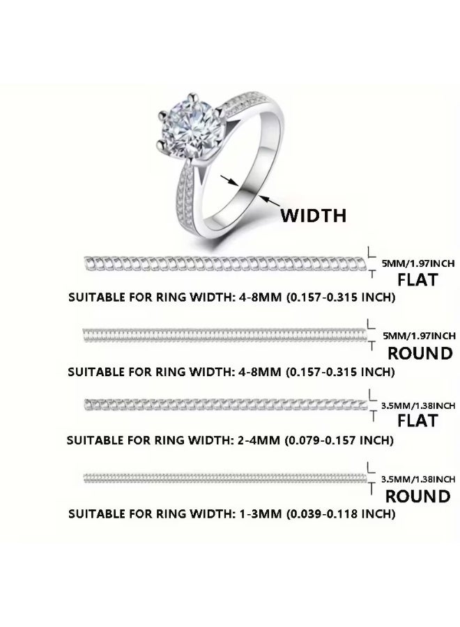 aeen 4-Piece Clear Ring Size Adjuster Set | Invisible Ring Guards for Loose Rings, Universal Fit Jewelry Sizers - Image 5
