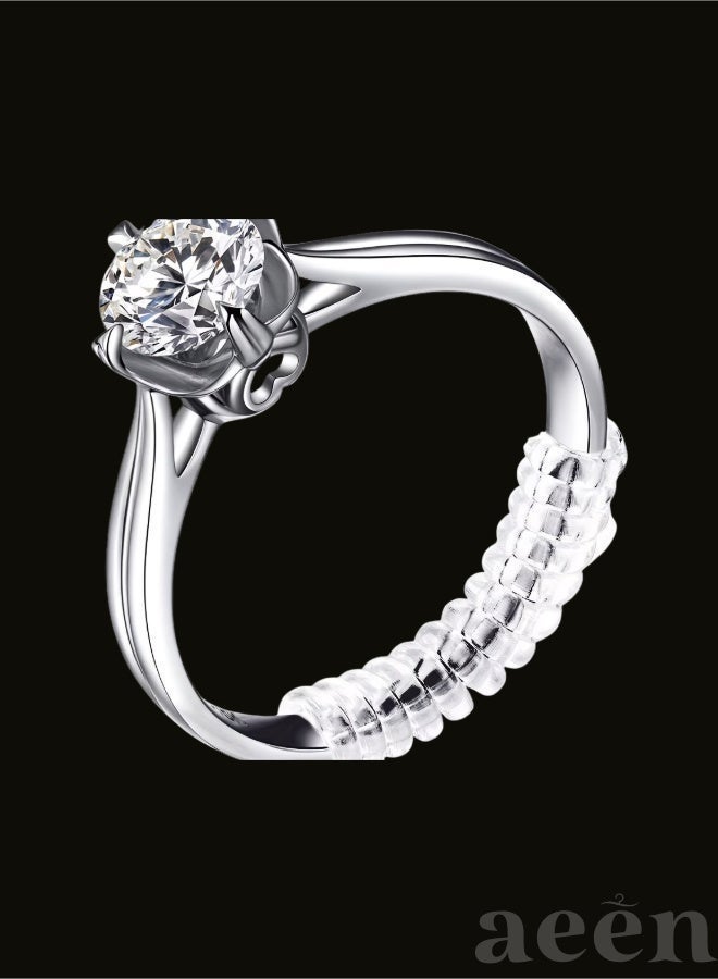 aeen 4-Piece Clear Ring Size Adjuster Set | Invisible Ring Guards for Loose Rings, Universal Fit Jewelry Sizers - Image 2