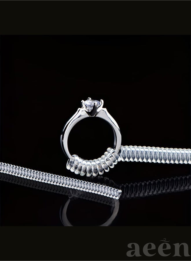 aeen 4-Piece Clear Ring Size Adjuster Set | Invisible Ring Guards for Loose Rings, Universal Fit Jewelry Sizers - Image 3