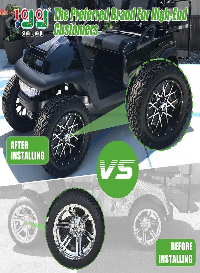 10 ال 0 ال غطاء مركزي لعجلات عربات الجولف العالمية 10L0L من الفولاذ المقاوم للصدأ لسيارات ياماها، وإيزي جو، وكلوب كار، 4 قطع (كروم) - Image 2