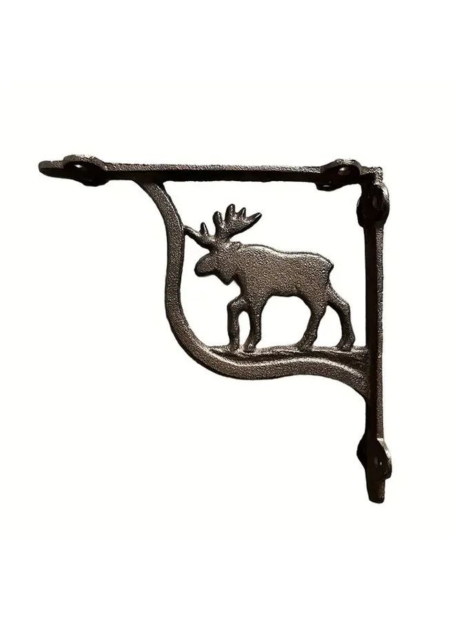 Cast Iron Deer Shaped Shelf Bracket 7.2x7.09 Inch Wall Mounted Floating Shelf Support - Image 3