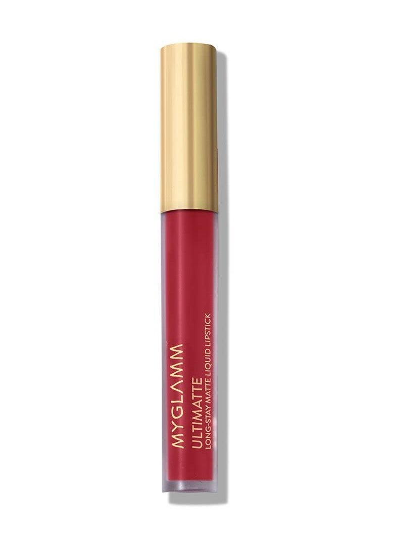 MyGlamm Ultimatte Long Stay Matte Liquid Lipstick-Crimson Starlet-2.5ml - Image 1