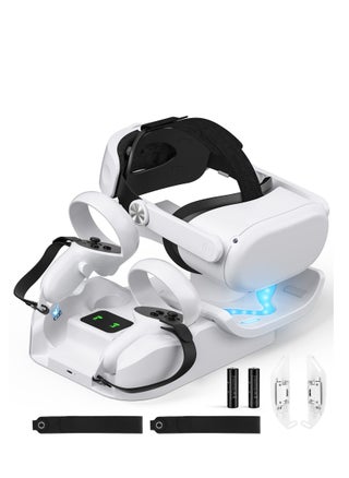 Charging Dock for Quest 2 VR Headset Charging Stand for OculusMeta Quest 2 High Speed Charging Station for VR Headset and Touch Controllers, Quick Charging with Colorful LED Indicator - pzsku/Z80EE45EBD07EFA1AE781Z/45/_/1717049467/473aa2f5-3271-4bba-9c44-8834962c8541