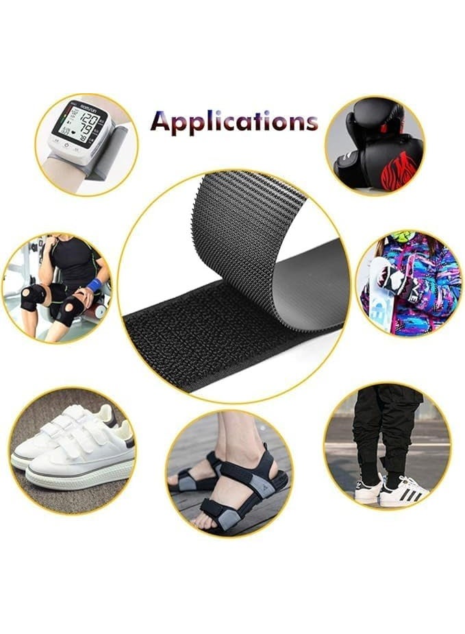 Generic Magic Tape Hook And Loop Fastener Tape 2M Hook And 2M Loop X 2.5CM Reusable Black Color With Adhesive Backing, Mounting Tape, For DIY, Home And Office Use - Image 4