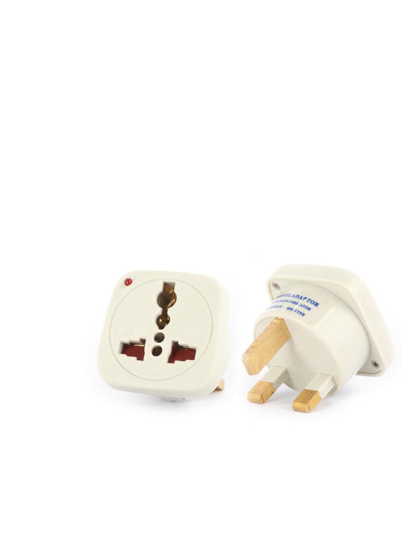 Terminator Multi Traveler Adapter With Shutter & Indicator EU to Universal White  - Image 1