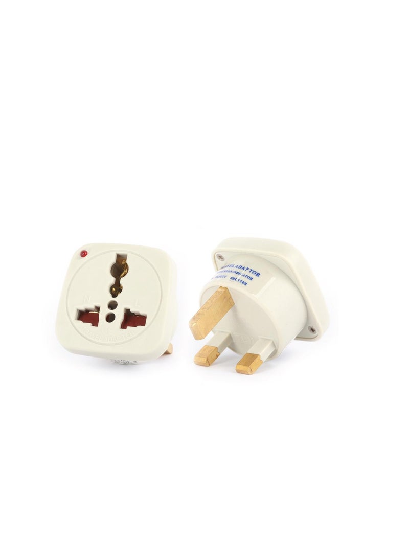 Terminator Multi Traveler Adapter With Shutter & Indicator EU to Universal White  - Image 2