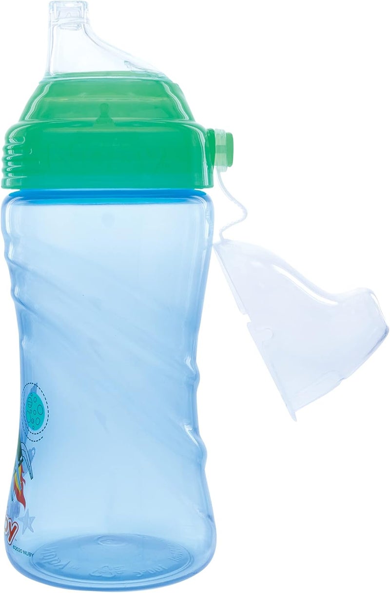 Nuby No Spill Printed Thirsty Kids NoSpill Sipit Sport Cup with Soft Spout and Lid  12oz  360 ml 12 Months Single Pack of 1 Print May Vary - Image 5