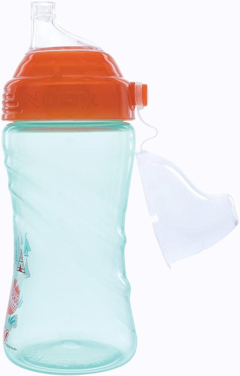 Nuby No Spill Printed Thirsty Kids NoSpill Sipit Sport Cup with Soft Spout and Lid  12oz  360 ml 12 Months Single Pack of 1 Print May Vary - Image 3