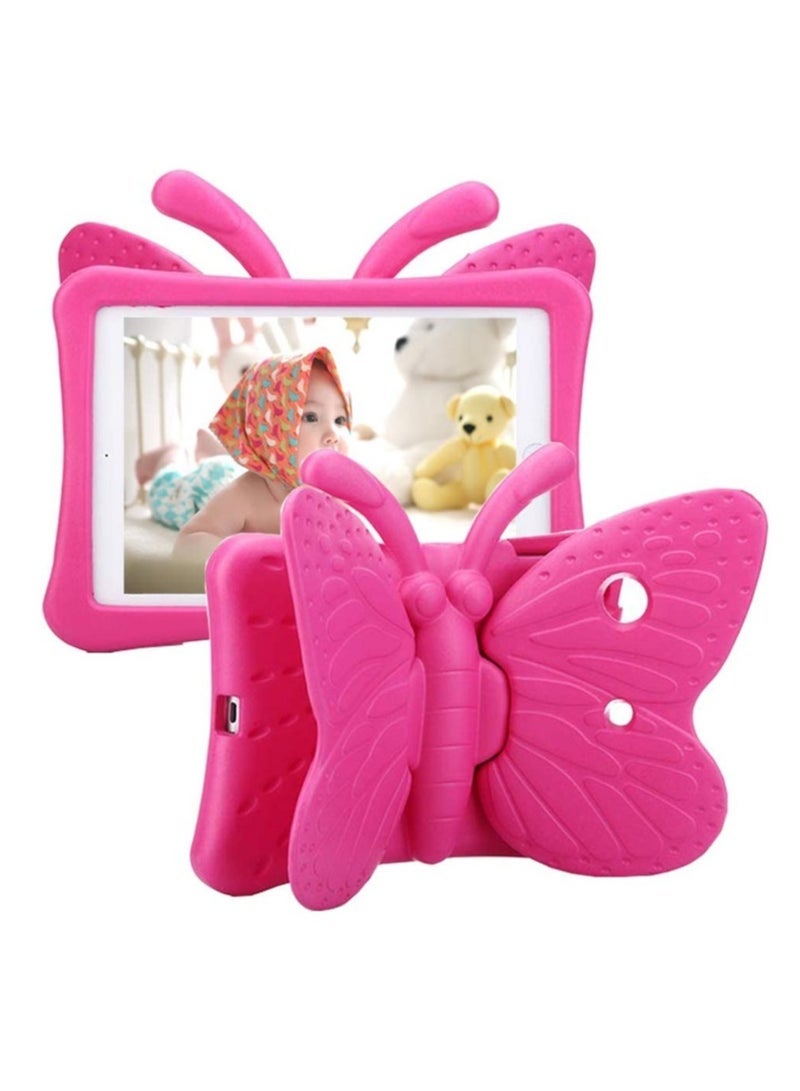 SmartGrist iPad 9th 8th 7th Generation Case Kids Girls, Cute Butterfly Shockproof EVA Foam Super Protection Stand Cover for iPad 2021 2020 2019 10.2" and iPad Air 3 Pro 10.5" - Rose - Image 1