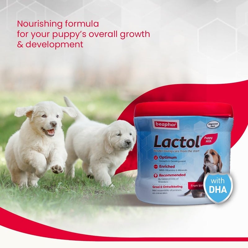 Beaphar Lactol Newborn Puppy Dog Milk Food with DHA, Vitamins & Minerals, Puppy Milk Replacer- 200g - Image 3
