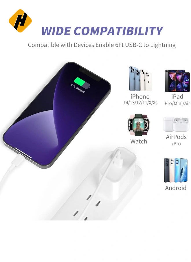 i.Phone Charger Fast Charging,[MFi Certified] 2Pack 20W Type C Fast Charger Block with 6FT USB C Charger Cable Compatible for i.Phone 14/13/12/11 Pro Max/11/Xs Max/XR/X,i.Pad,AirPods Pro
