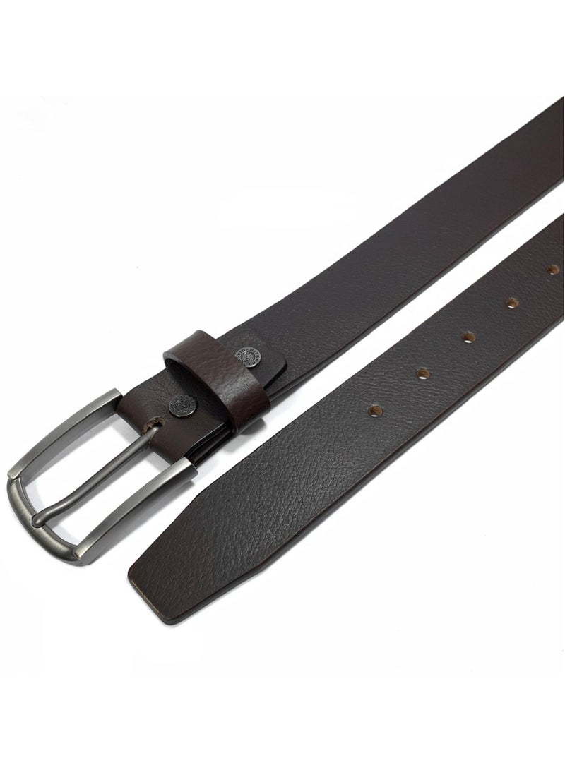 CLASSIC MILANO® Genuine Leather Belt Men in an elegant GIFT BOX; Classic Jean Belt; Belts for men Mens belt Leather; Pin Buckle 35MM - Image 2