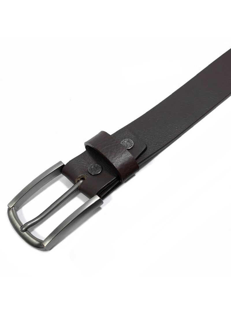 CLASSIC MILANO® Genuine Leather Belt Men in an elegant GIFT BOX; Classic Jean Belt; Belts for men Mens belt Leather; Pin Buckle 35MM - Image 3