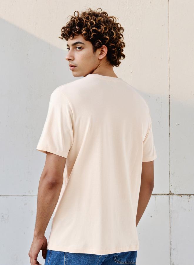 SP Characters Men Regular Fit Crew Neck Short Sleeves Harvard Print T-shirt - Image 3