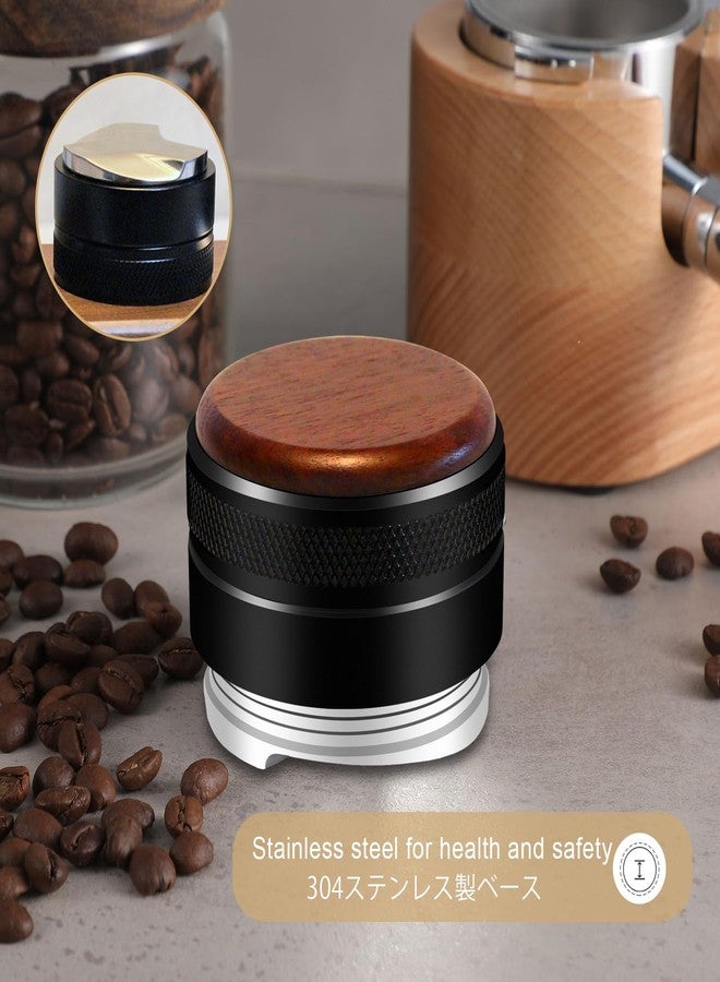 JOYONE Espresso Distributor Stainless Steel Coffee Distribution Tool,Adjustable Depth Espresso Distributor Leveler with Walnut Wood,3 Angled Slopes Adjustable Palm Espresso Distributor Tool - Image 3