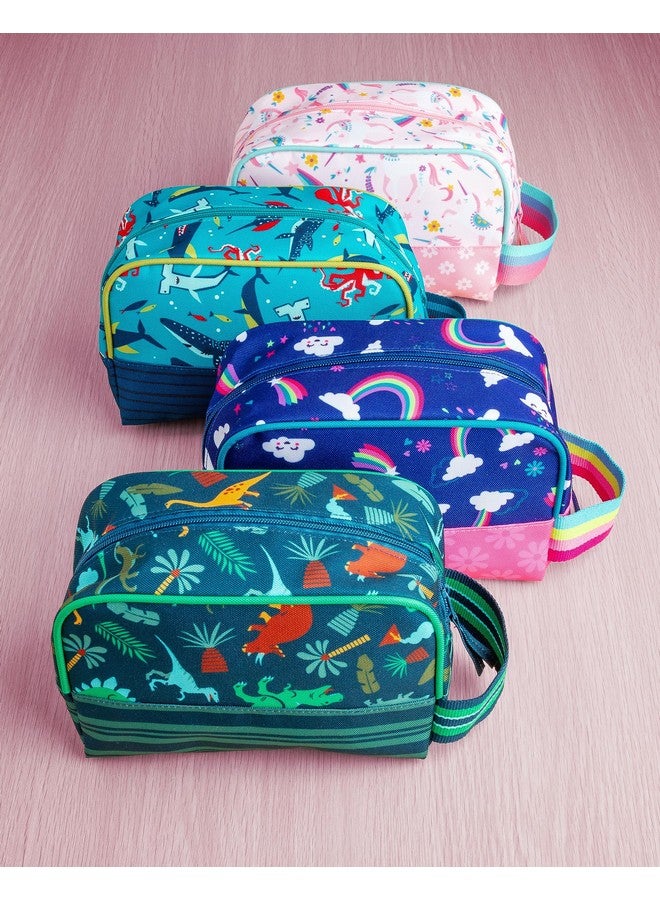 Stephen Joseph Toiletry Bags for Kids | Cute Attractive Design Travel Cases, Printed Multiutility, Reusable & Washable Organizer Bag (Dino) - Image 5