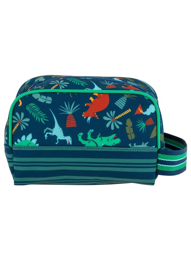 Stephen Joseph Toiletry Bags for Kids | Cute Attractive Design Travel Cases, Printed Multiutility, Reusable & Washable Organizer Bag (Dino) - Image 1