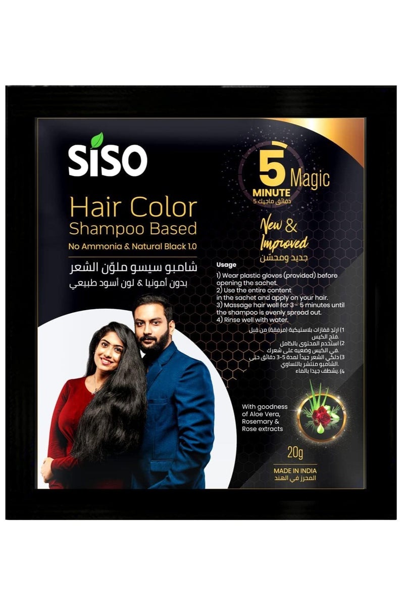 Siso Slim X Hair Colour Shampoo Based, 10 x 20g - Image 2