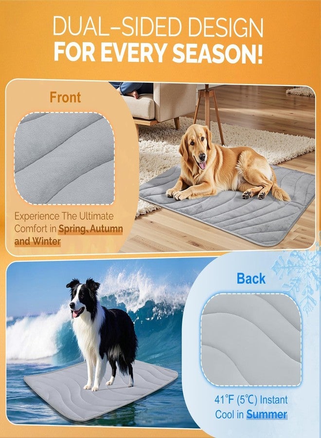 Cozyide Dog Crate Pad, Medium Reversible Dog Cooling Mat(Cool & Warm), Washable Soft Crate Mat for All Season, 28" L x 22" W, Dark Grey & Light Grey - Image 3