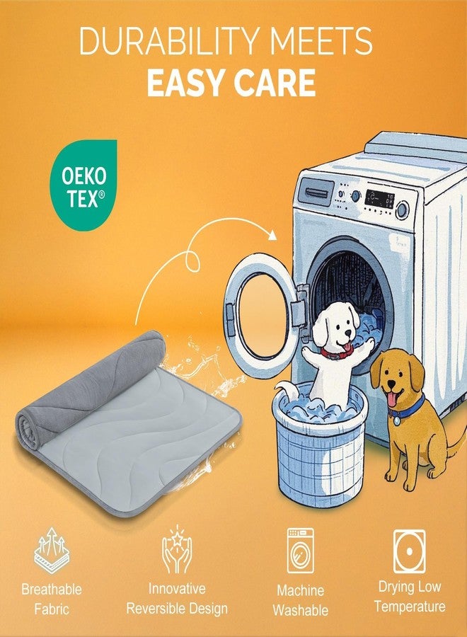 Cozyide Dog Crate Pad, Medium Reversible Dog Cooling Mat(Cool & Warm), Washable Soft Crate Mat for All Season, 28" L x 22" W, Dark Grey & Light Grey - Image 5