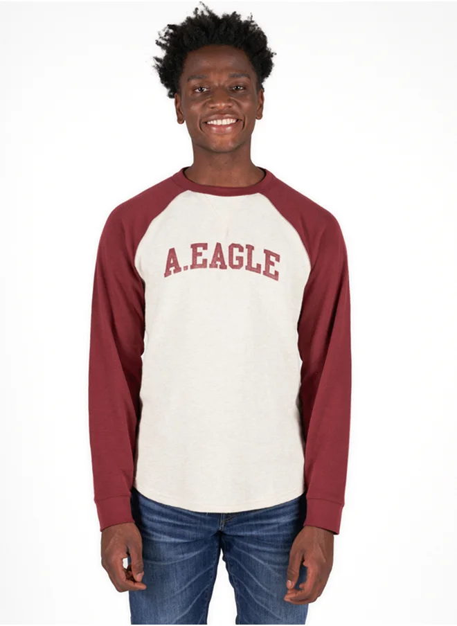 American Eagle AE Super Soft Long-Sleeve Thermal Raglan T-Shirt