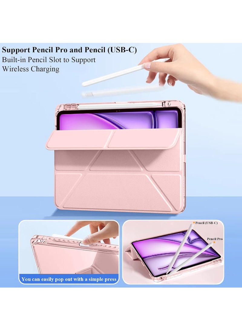 روك بو غطاء حماية لجهاز iPad Pro 11 بوصة 2022/2021/2020/2018 مع حامل قلم رصاص مع خاصية النوم/الاستيقاظ التلقائي وظهر شفاف لجهاز iPad Pro 11 بوصة الجيل الرابع/الثالث/الثاني/الأول - Image 5