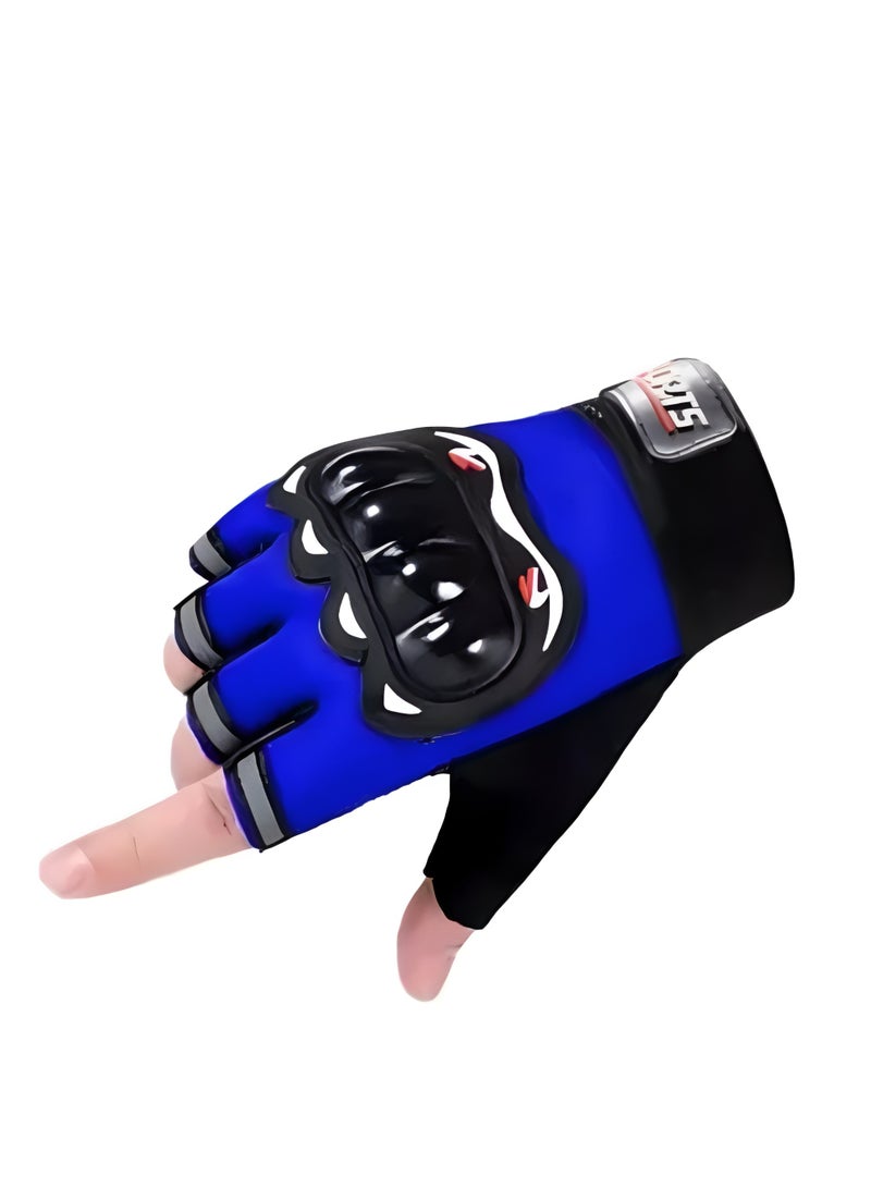 قفازات جلد نصف اصابع للأنشطة الرياضية والدراجات النارية - Image 2