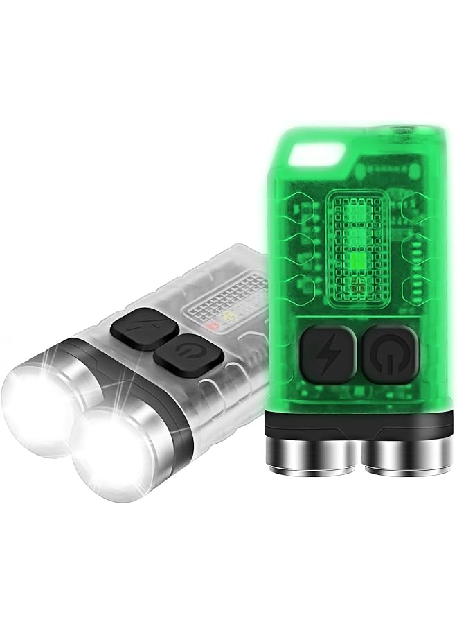 promass V3 Mini Powerful Keychain Flashlights with Red UV Blue Light,High Lumens 900LM USB-C Rechargeable Small Pocket EDC LED Flash Light-12 Modes,IP65 Waterproof,Tail Magnet - Image 1