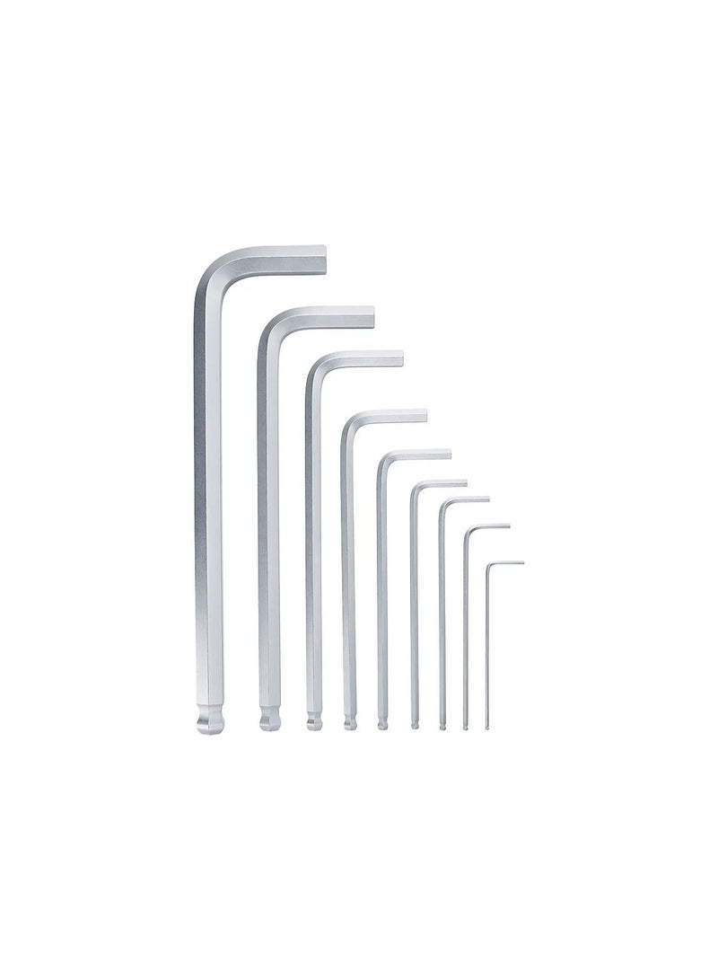 بوش BOSCH 9-Piece Hex Key Set | 9 Sizes for Versatile Fastening & Assembly | Durable High-Strength Steel | L-Shaped Design for Extra Torque | Comfortable Grip for Easy Handling - Image 3