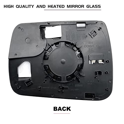 SKARUMMER Dodge Ram 1500 Right Side Heated Blind Spot Mirror - Convex Glass with Rear Holder 68402036AA - Image 2