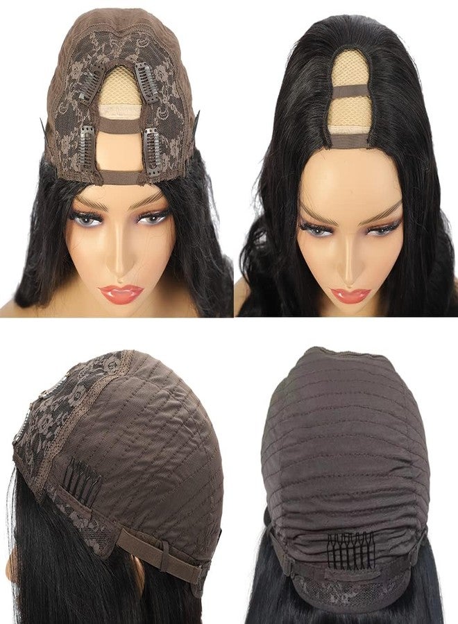 Amella Human Hair U Part Wig Body Wave Wigs for Black Women 200% Density U Shape Clip in Half Wig Glueless Wigs Full Head (22inch, Body Wave) - Image 5