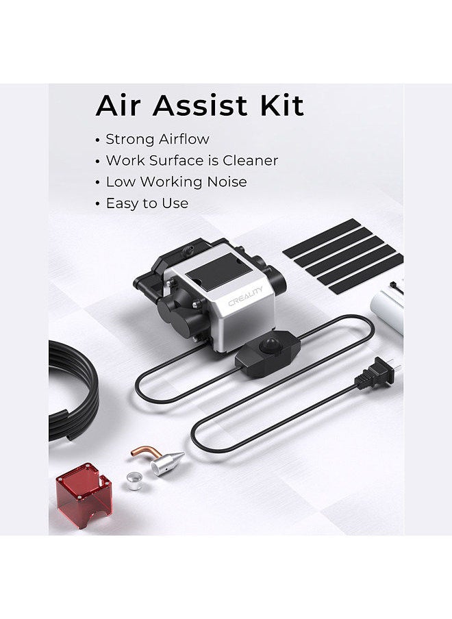 Creality 3D - Creality Official Air Assist Kit for Laser Falcon 10W Laser Cutter and Engraver Pump Air Compressor with Adjustable 22L/Min Easy to Remove Dust and Dust Reduce Surface Temperature Low Noise - Image 1