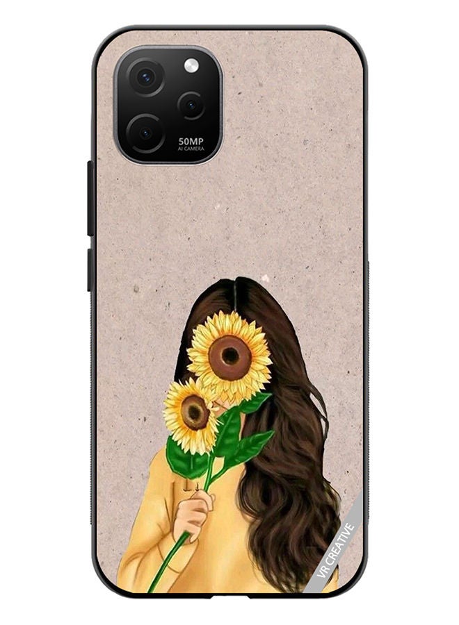 VR CREATIVE Protective Case Cover For Huawei Nova Y61 Sunflower2 Design Multicolour - Image 1