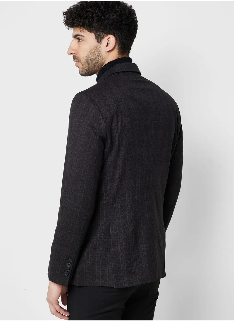 Robert Wood Double Breasted Slim Fit Blazer