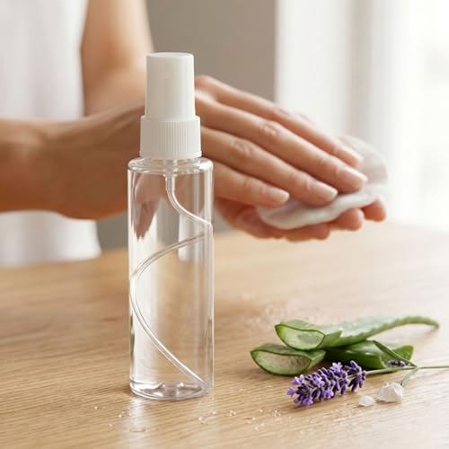Hian 100ML Fine Mist Spray Bottle – Refillable, Leakproof & Ultra-Fine Atomizer for Travel, Beauty, Skincare, Makeup, Sanitizer & More – Portable & Transparent (WHITE, PACK OF 4) - Image 4