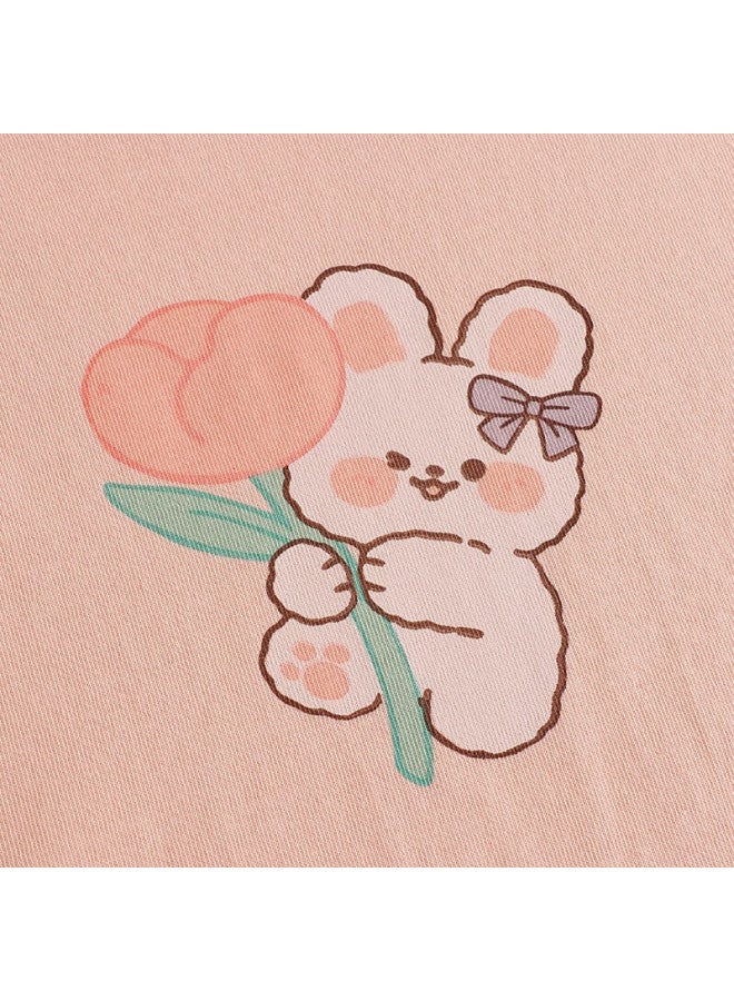 THREEGUN Sanqiang Children'S Clothing, Water-Soft Cotton, Boys And Girls Round Neck Long-Sleeve Long Pants, Home Wear Set, Light Orange, 120 - Image 4