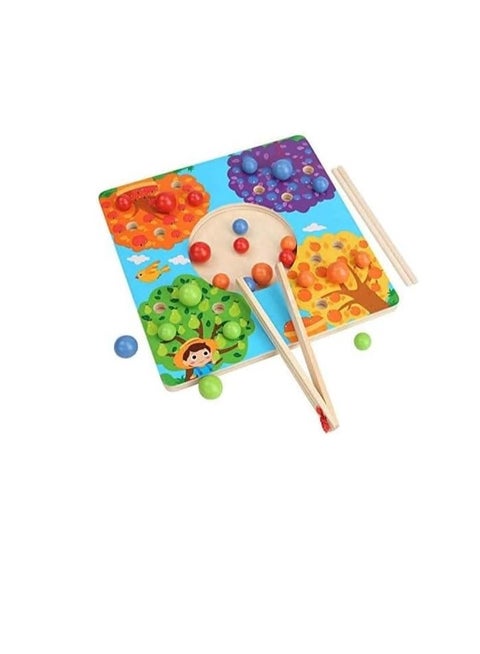 Match and Catch Beads Game Wooden Peg Board Color Matching Toy Educational Learning Engaging Activity