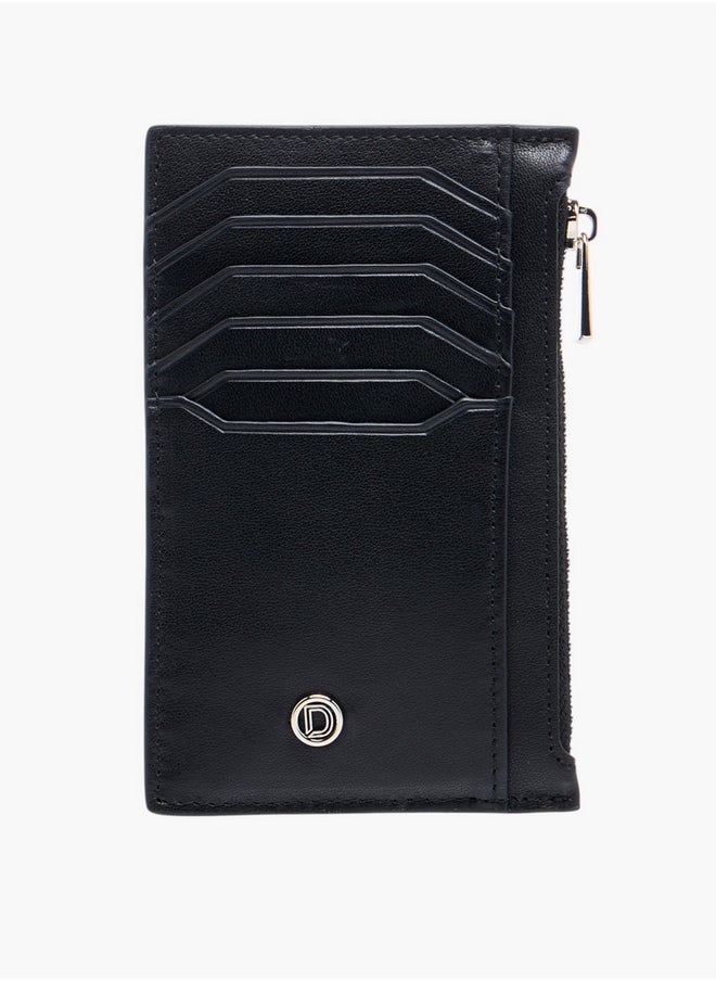 DUCHINI Men's Textuted Card Holder with Zip Closure  - Image 1
