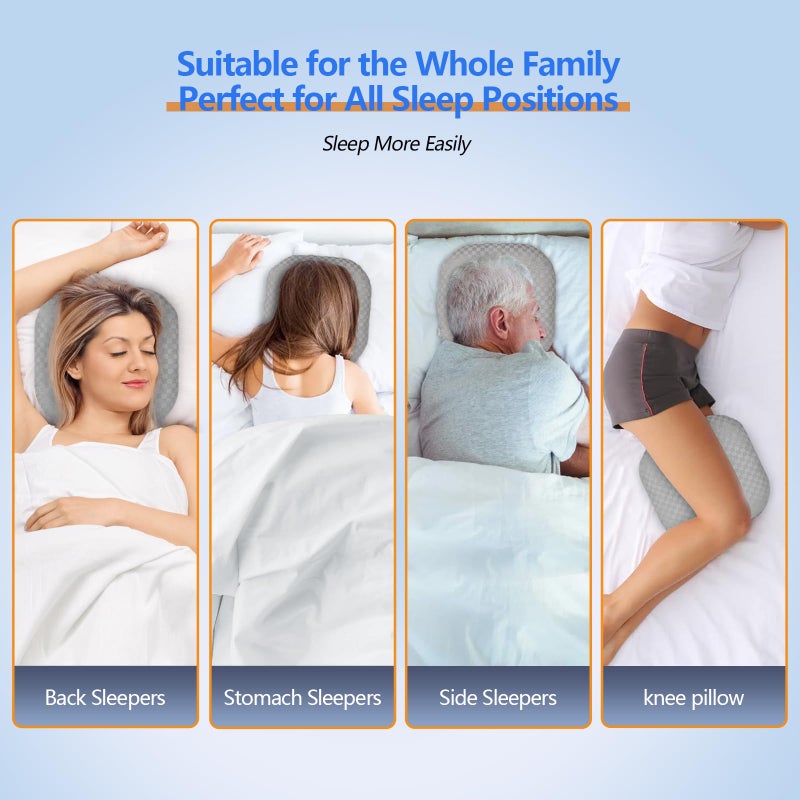 Babyezz Ear Piercing Pillow for Side Sleepers - Ear Hole Pillow for Pierced Ears, CNH & Pain Relief, O-Shaped Orthopedic Pillow for Pressure Sores, Soft Cotton (Gray) - Image 4