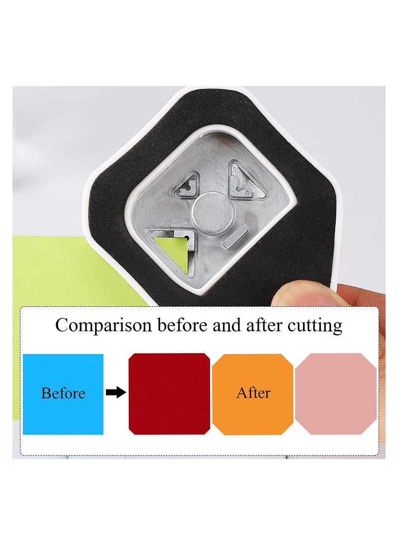 SYOSI Corner Cutter 3 in 1 Hole Punch 5mm 10mm 15mm 3-Way Flat Angle for Paper Craft DIY Projects Photo Card Making and Scrapbooking Crafting Handmade Activity Yellow  - Image 3