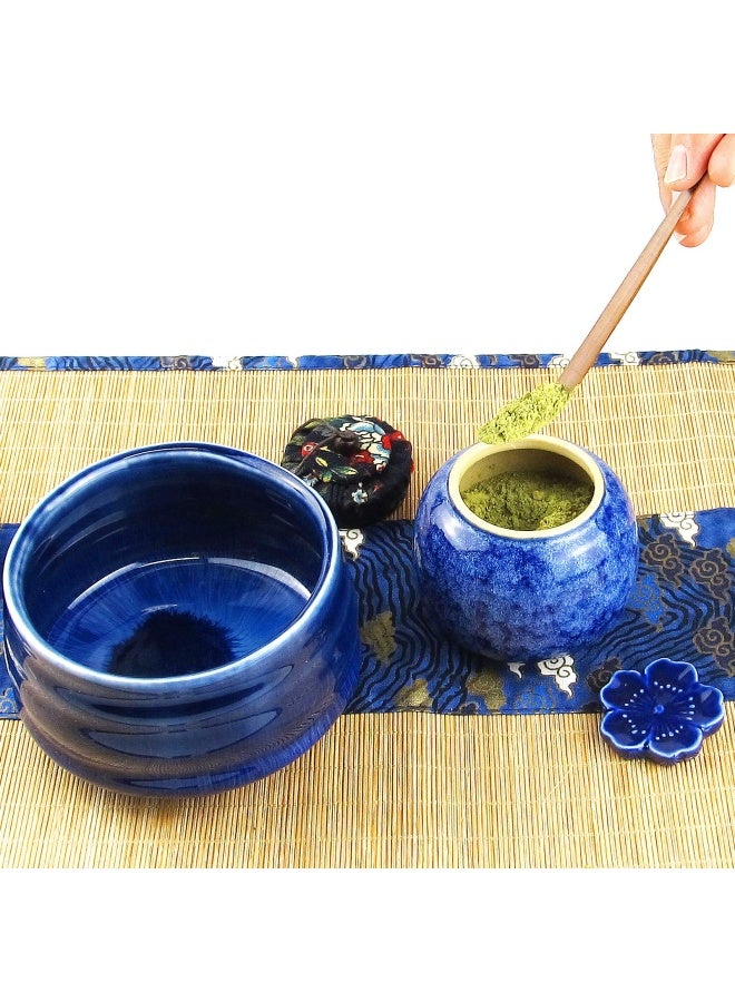 Artcome 12 Pieces Japanese Matcha Tea Set Matcha Bowl Matcha Whisk Whisk Holder Traditional Scoop Bamboo Brush And Bamboo Screen Handmade Matcha Ceremony Kit For Traditional Japanese Tea Ceremony  - Image 4