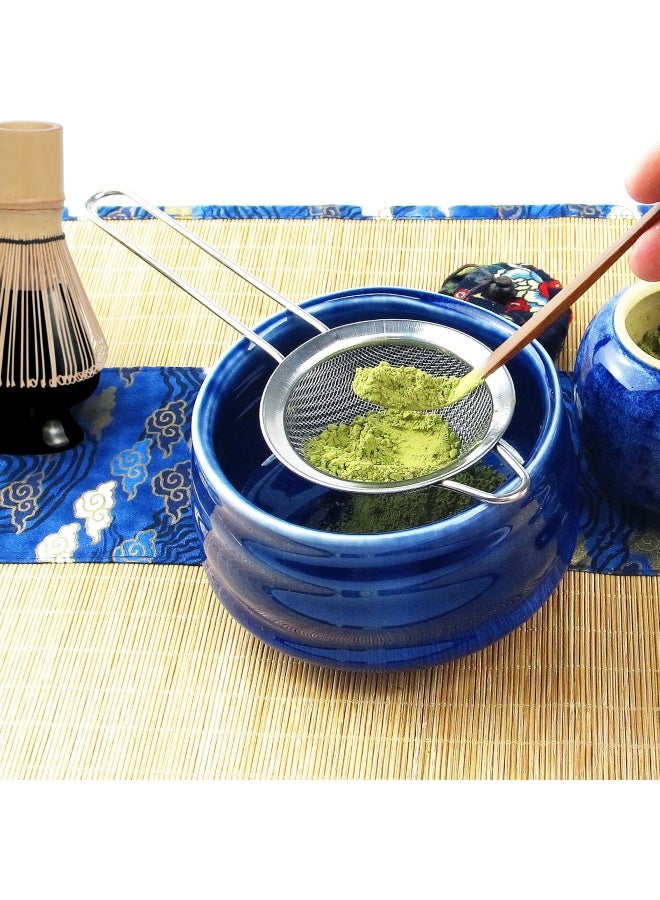 Artcome 12 Pieces Japanese Matcha Tea Set Matcha Bowl Matcha Whisk Whisk Holder Traditional Scoop Bamboo Brush And Bamboo Screen Handmade Matcha Ceremony Kit For Traditional Japanese Tea Ceremony  - Image 5