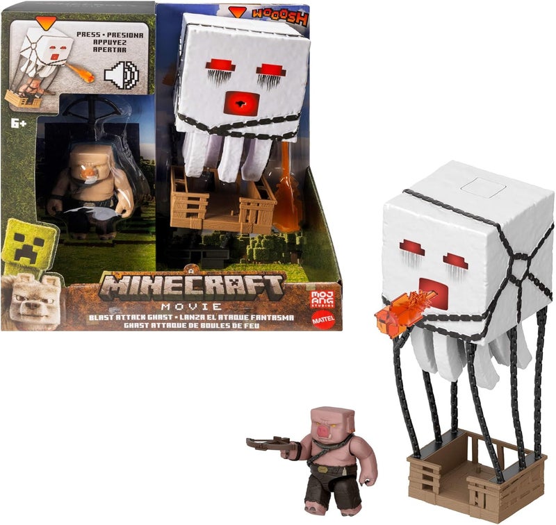 Minecraft Movie Blast Attack Ghast Action Figure Set (8.26 cm) - Image 1