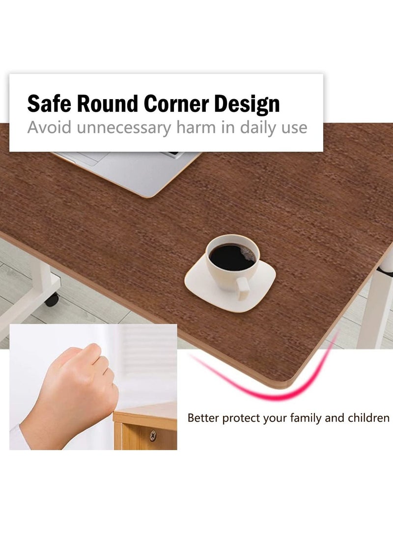 Arabest 360° Rotating Sofa Bed Side Table, Mobile End Table With Storage Shelves, Movable Laptop Table With Sturdy Metal Frame, Couch Side Table Snack Table For Home Office  - Image 4