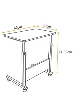 Arabest 360° Rotating Sofa Bed Side Table, Mobile End Table With Storage Shelves, Movable Laptop Table With Sturdy Metal Frame, Couch Side Table Snack Table For Home Office  - Image 3