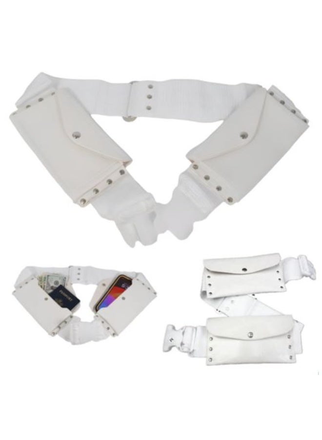 OSHIMA Belt of Hajj Umrah ihram for Men, Premium Ihram for Men, White Belt for Hajj & Umrah, Unstitched, Waterproof Follow Sunnah, Anti-Theft with Button Pockets & Phone Holder - Image 1