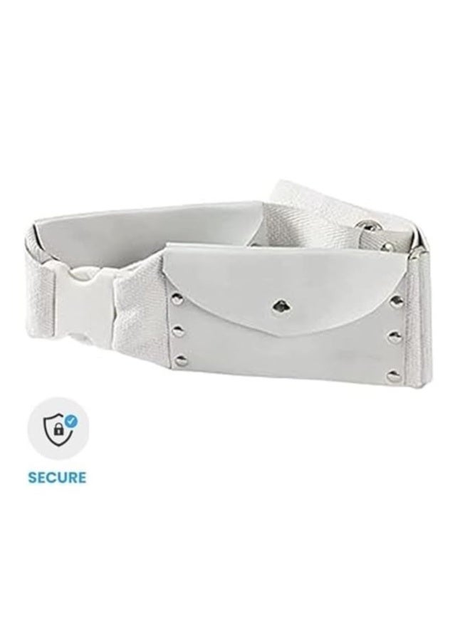 OSHIMA Belt of Hajj Umrah ihram for Men, Premium Ihram for Men, White Belt for Hajj & Umrah, Unstitched, Waterproof Follow Sunnah, Anti-Theft with Button Pockets & Phone Holder - Image 4