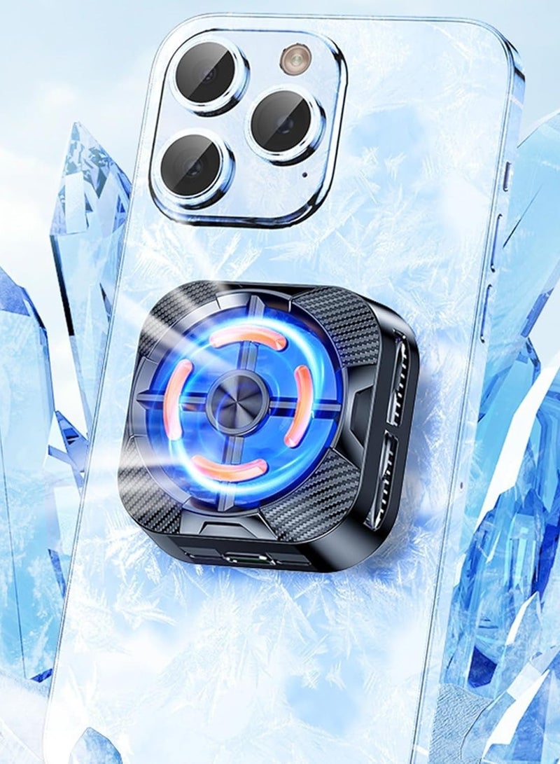 Loquat Magnetic Mobile Cooling Fan without Noise, Phone Cooling Fan, with Semiconductor Heat Dissipation Chip, Used for Mobile Phone/Tablet to Play Games, Open Live Broadcast,Streaming, Tiktok,etc - Image 2