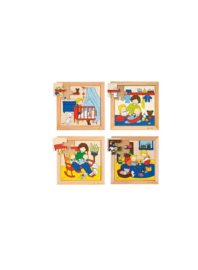 Educo Baby Puzzle Set Of 4, Framed Jigsaw Puzzles 